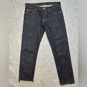 Naked & Famous Fire Monkey Selvedge Jeans Super Skinny Guy Size 36 Raw Denim